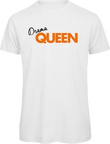 Koningsdag t-shirt wit M - Drama queen - soBAD.| Oranje shirt dames | Oranje shirt heren | Koningsdag | Oranje collectie