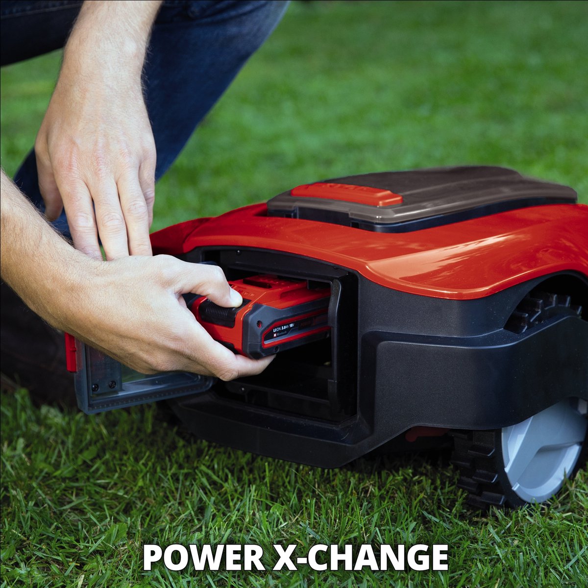 Afbeelding 3 van Einhell Accu Robotmaaier FREELEXO 1200 LCD BT - Power X-Change - 18 V/Li-ion - Bluetooth/APP-bediening - Maaibreedte: 18 cm - Aanbevolen gazonoppervlakte: tot 1200 m² - Incl. installatieset