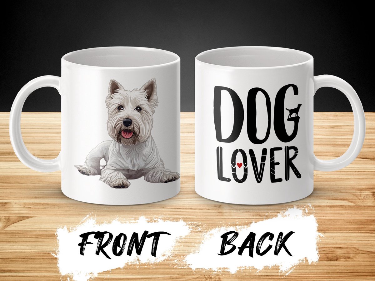 Mok West Highland Dog / hond - dog lover