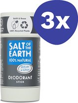 Salt of the Earth Vetiver & Citrus Deodorant Stick - Navulbaar (3x 84gr)