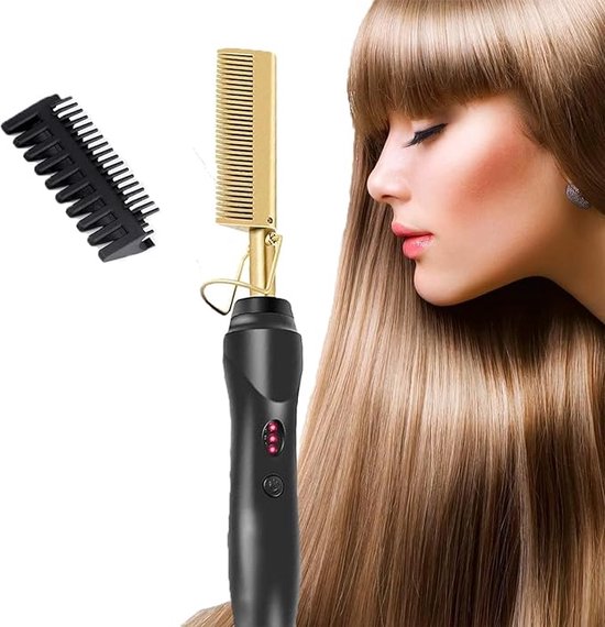 elektrische hete kam borstel, stijltang, stijlborstel, hair straightener, stijlkam, hot comb, elektrische haarborstel, baard stijltang straightener, baardkam, baardborstel, Baardstijler, Magic Brush