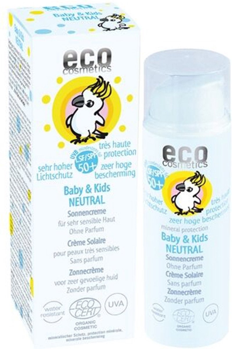 Eco Cosmetics Baby zonnebrand SPF 50 Parfumvrij SPF 50 Parfumvrij