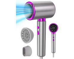Föhn 2400W Reisföhn Ionenföhn Warm en Koud Schakelen Snelheidsaanpassing met 3 Snelheden Föhn met Groot Luchtvolume en Diffusorconcentrator Geschikt voor Reizen Thuisgebruik en Kappers