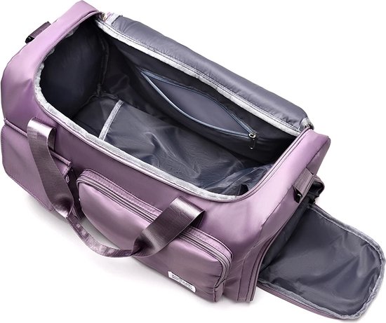 Avoir Avoir®-Grand sac de voyage -Femme-Homme-Splash Waterproof- Bagage à main-Sac de sport-Sac week-end- Zwart-Nylon-Léger-28x28x48cm
