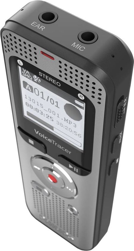 Philips DVT2015 Audio recorder incl. Sembly - Stereo MP3/PCM - Sembly spraak-naar-tekst cloudsoftware/ spraakherkenning - 8GB - USB