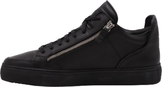 Fermeture éclair mi-haute - Zwart taille 41 | Banal | Baskets pour hommes | Cuir