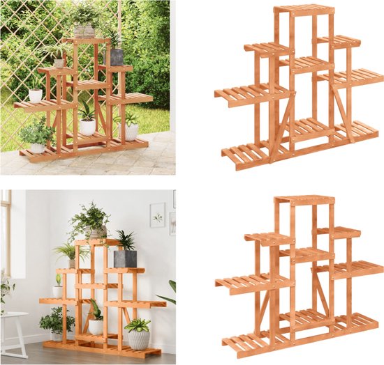 holz4home® Dekostandaard van massief eikenhout | Bloemstandaard