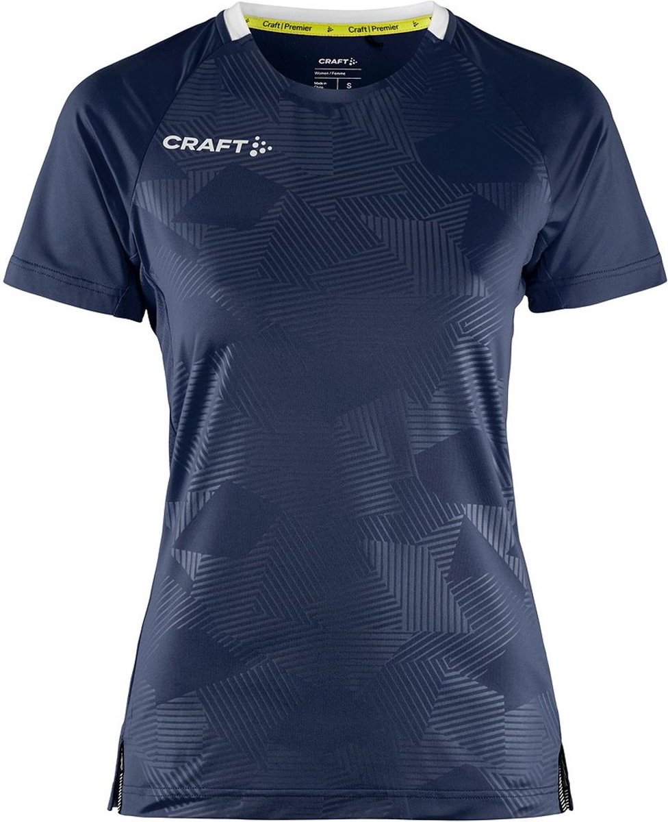 Craft Premier Solid Shirt Korte Mouw Dames - Marine | Maat: L
