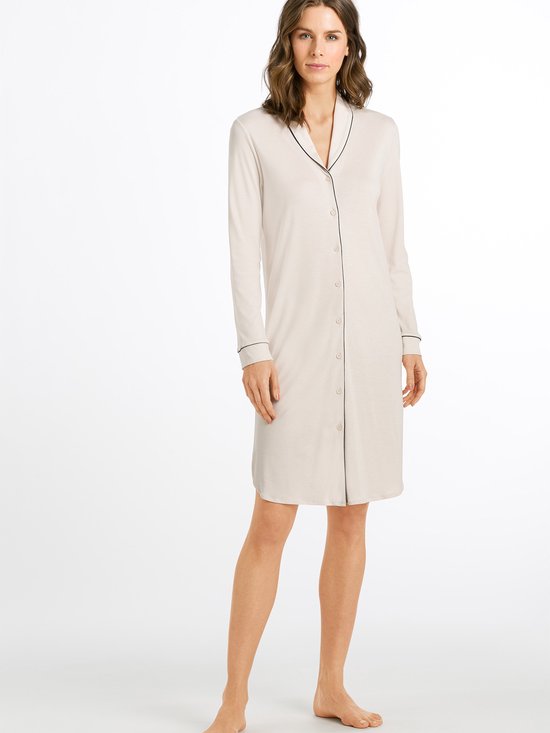 Hanro manches longues - chemise de nuit - 90 cm de long Cotton Deluxe