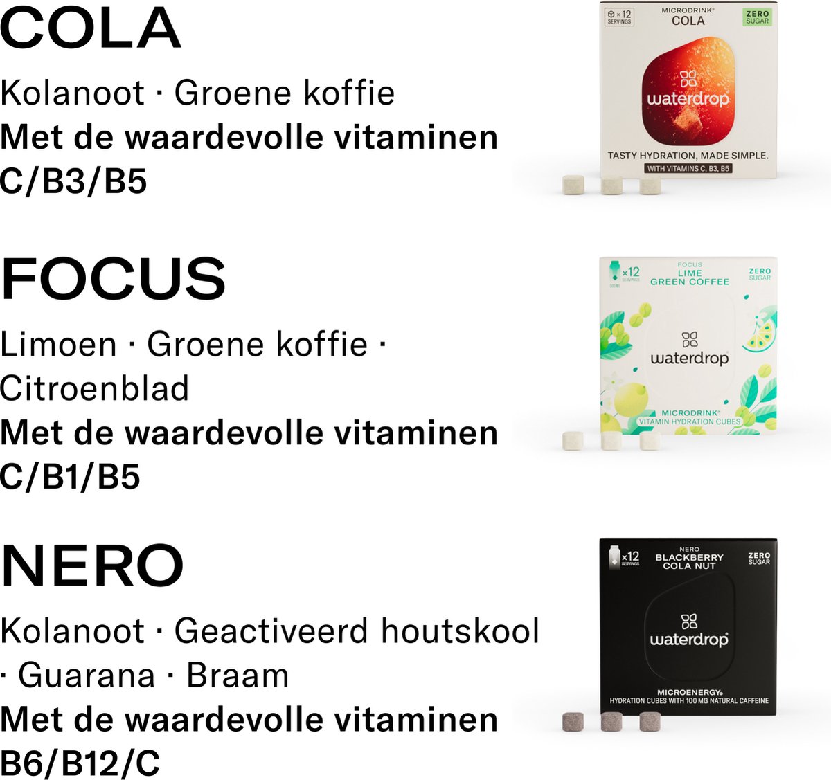 waterdrop® Microdrink Set COLA - 36 bruistabletten - suikervrije