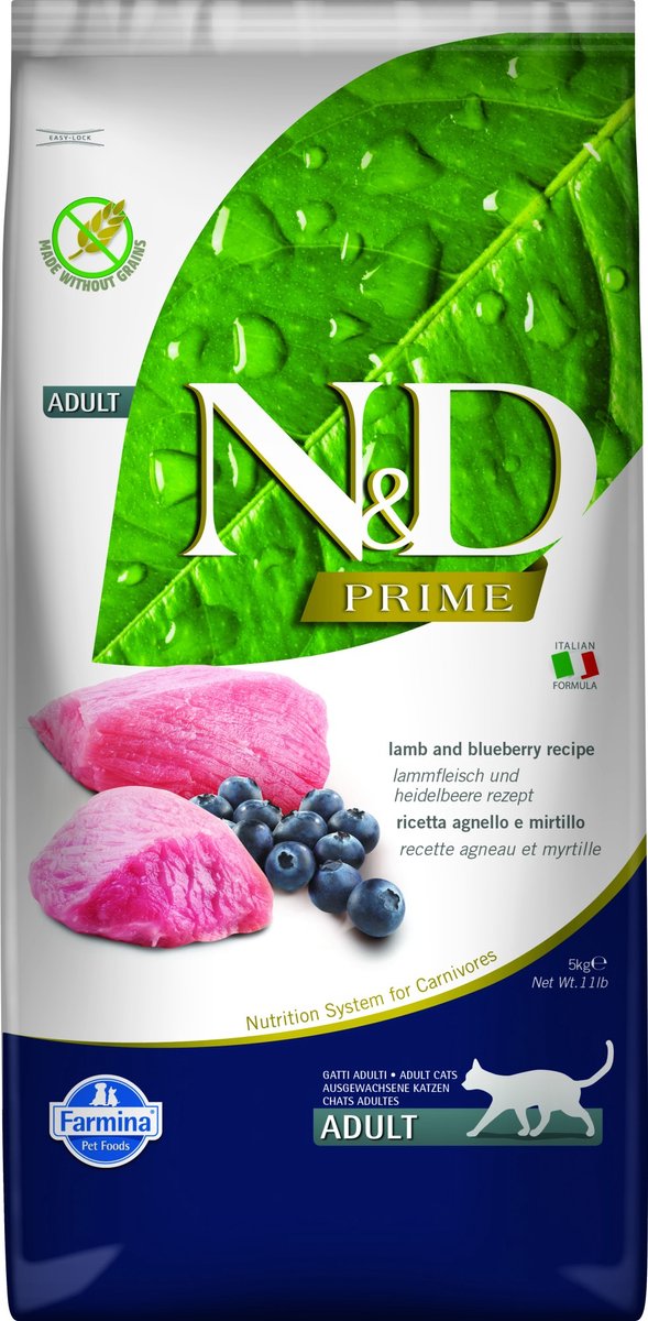 farmina Farmina N&D Prime Serie - Kat Droogvoer - Lam & Blauwe Bes - Volwassen - 5kg
