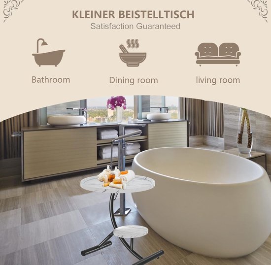 U-vormige bijzettafel, kleine bijzettafel Natuurlijke houten bank