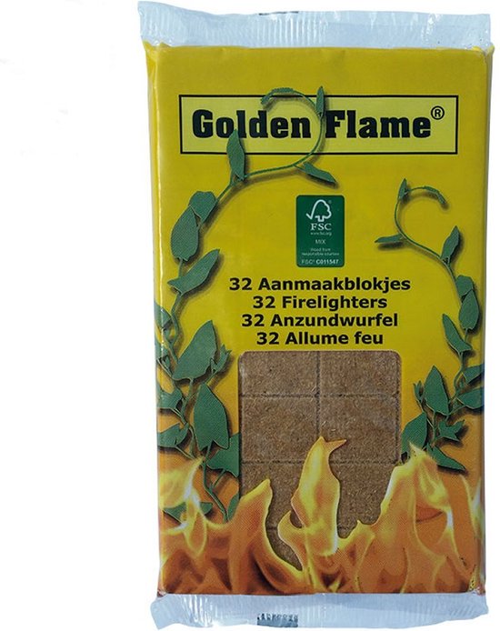 Golden Flame Aanmaakblokjes Bruin 32 Stuks - Golden Flame