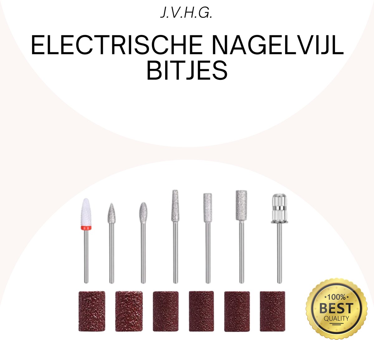 J.V.H.G. Professionele 13-delige Bitjesset voor Elektrische Nagelvijl - Hoogwaardige Accessoires voor Perfecte Nagelverzorging - Robuust & Nauwkeurig - Geschikt voor Professioneel en Thuisgebruik