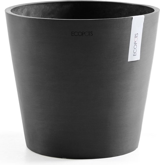 Ecopots Amsterdam 40 - Gris Foncé - Ø40 x H34,5 cm - Pot de fleur / cache-pot rond gris foncé