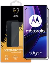 Motorola Edge 40 Screenprotector - MobyDefend Screensaver Met Zwarte Randen - Gehard Glas - Glasplaatje Geschikt Voor Motorola Edge 40