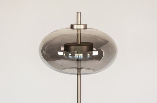 Lumidora Vloerlamp 74423 - MAE - Ingebouwd LED - 12.0 Watt - 840 Lumen - 2700 Kelvin - Grijs - Staalgrijs - Metaal - Met dimmer - ⌀ 30 cm