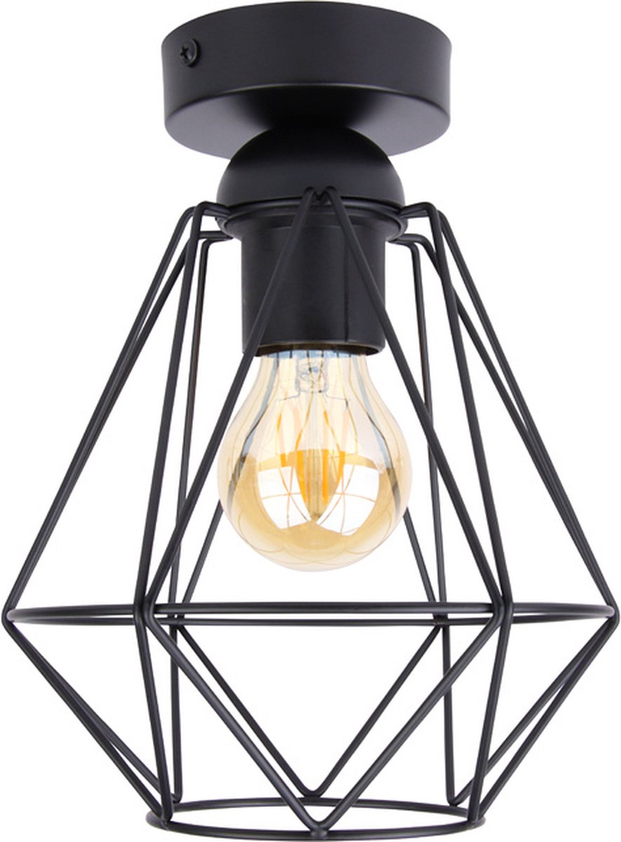 LED Plafondlamp Rond 4W | Industrieel | Zwart - Inclusief Lamp
