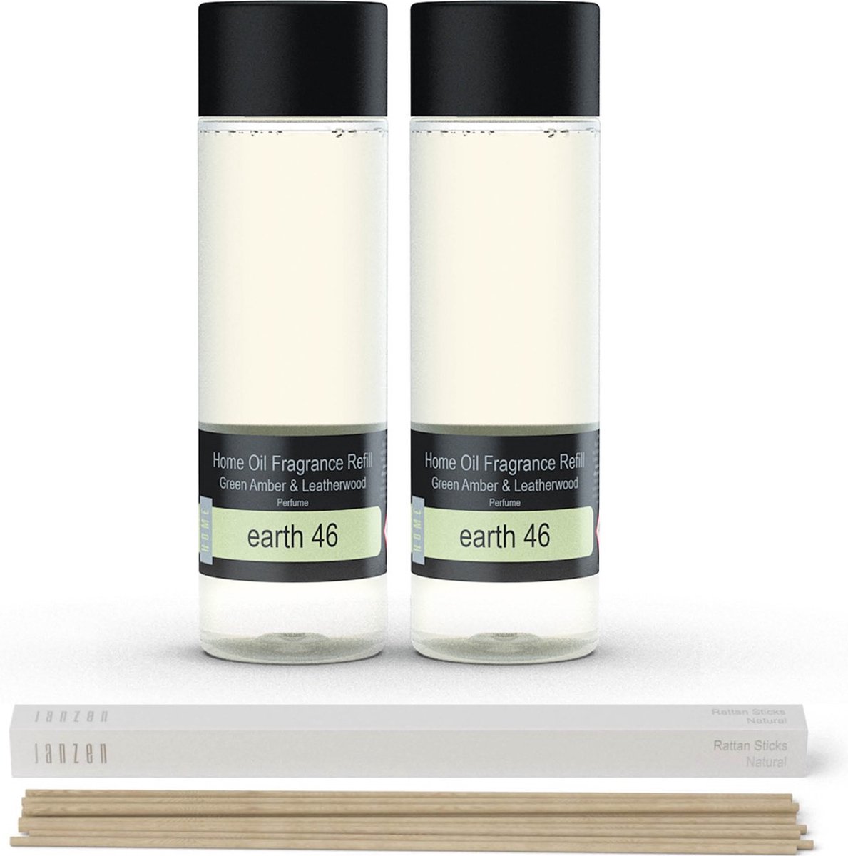 JANZEN Home Fragrance Refill Earth 46 2-pack Incl. Gratis Sticks - Janzen