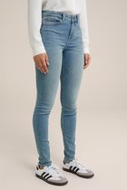WE Fashion Dames mid rise superskinny jeans met superstrech
