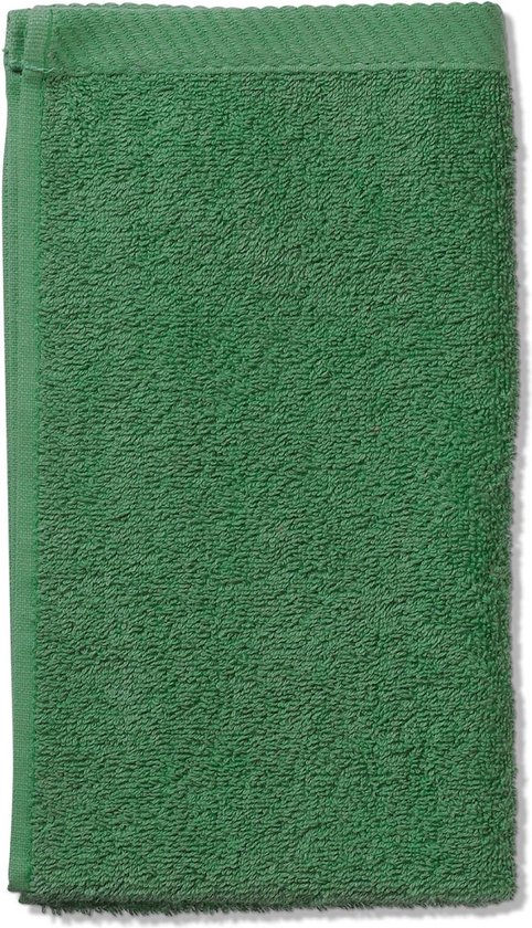 Kela Badkamer - Ladessa Gastendoek Leaf Green 30x50 cm Set van 3 Stuks - Kunststof - Groen