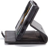 Bookcase hoesje Samsung Galaxy S24 Ultra - CaseMe - Zwart uni - Simili cuir