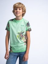 Petrol Industries - Jongens Artwork T-shirt Tybee Island - Groen - Maat 152