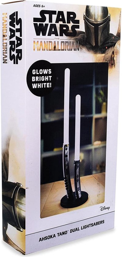 UKONIC - Star Wars - Lampe de bureau Ahsoka Double Sabres Lasers (Version Mandalorien) LED - 60cm
