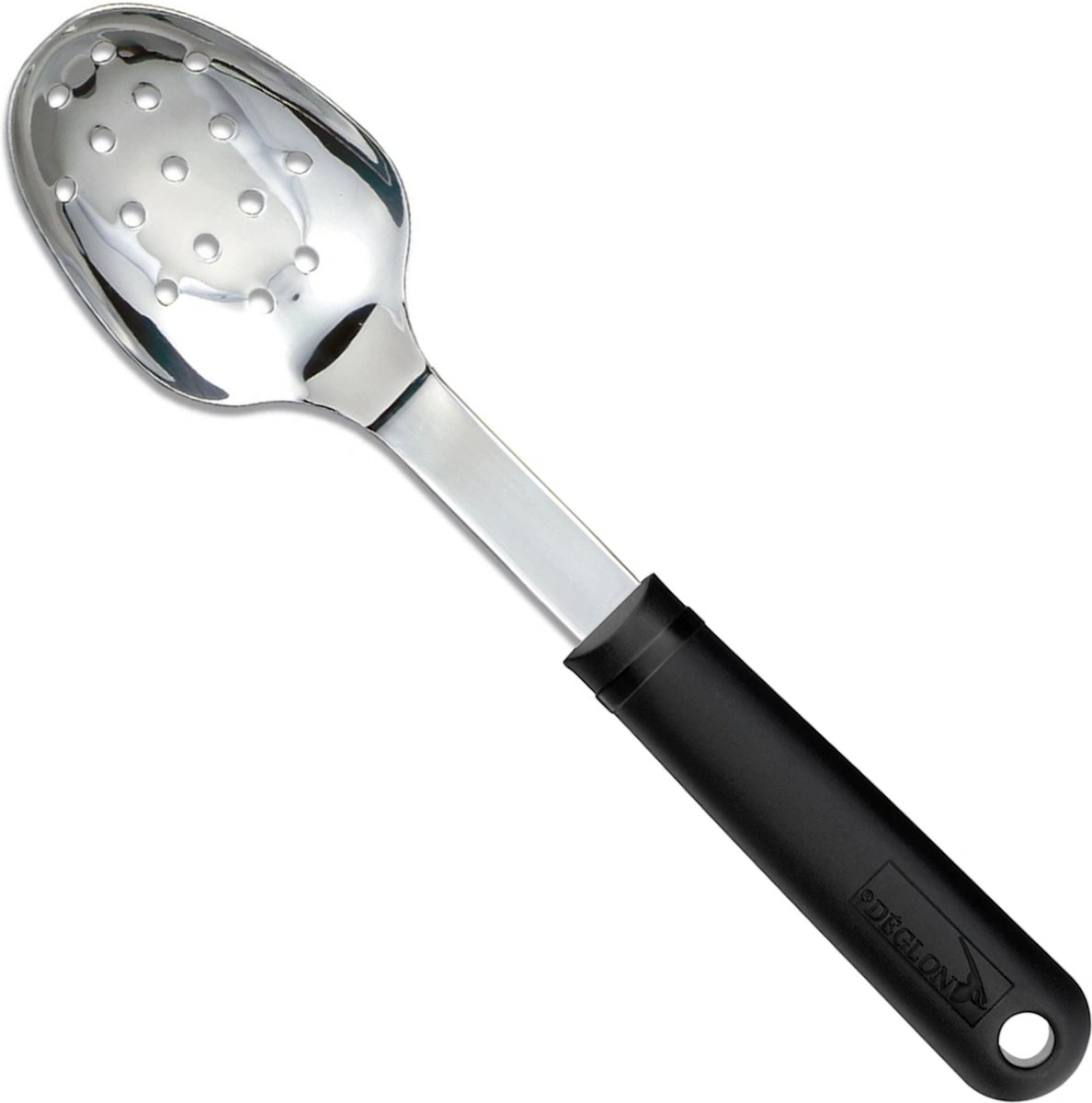 Déglon Geperforeerde korte lepel – Stop'Glisse – Roestvrij staal – 16 cm – Zwart