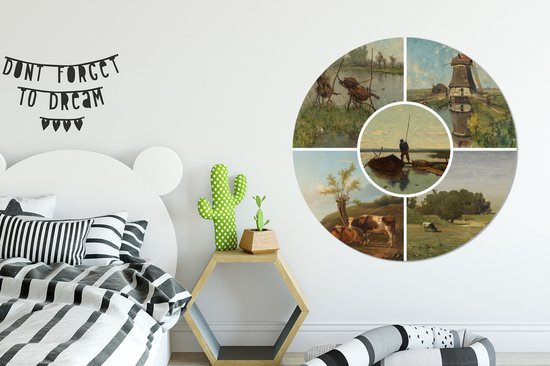 Wall Circle Oude Meesters - Wall Circle - Aluminium - ⌀ 140 - Art - Pays- Nederland - Collage