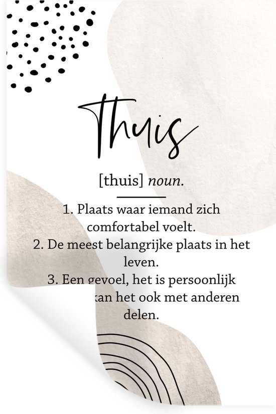 Muurstickers - Sticker Folie - Woordenboek - Pastel - Quote - 40x60 cm - Plakfolie - Muurstickers Kinderkamer - Zelfklevend Behang - Zelfklevend behangpapier - Stickerfolie