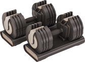 Centr Smart Stack 50 - Verstelbare Dumbells - 2.3 tot 22.5 kg - 2 stuks - met ergonomische hendel - 10 paar dumbbells in één