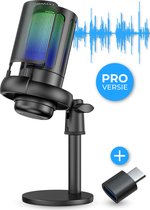 Nuvance - Microphone USB avec support - pour PC et Gaming - avec filtre anti-bruit - Microphone de diffusion - RVB