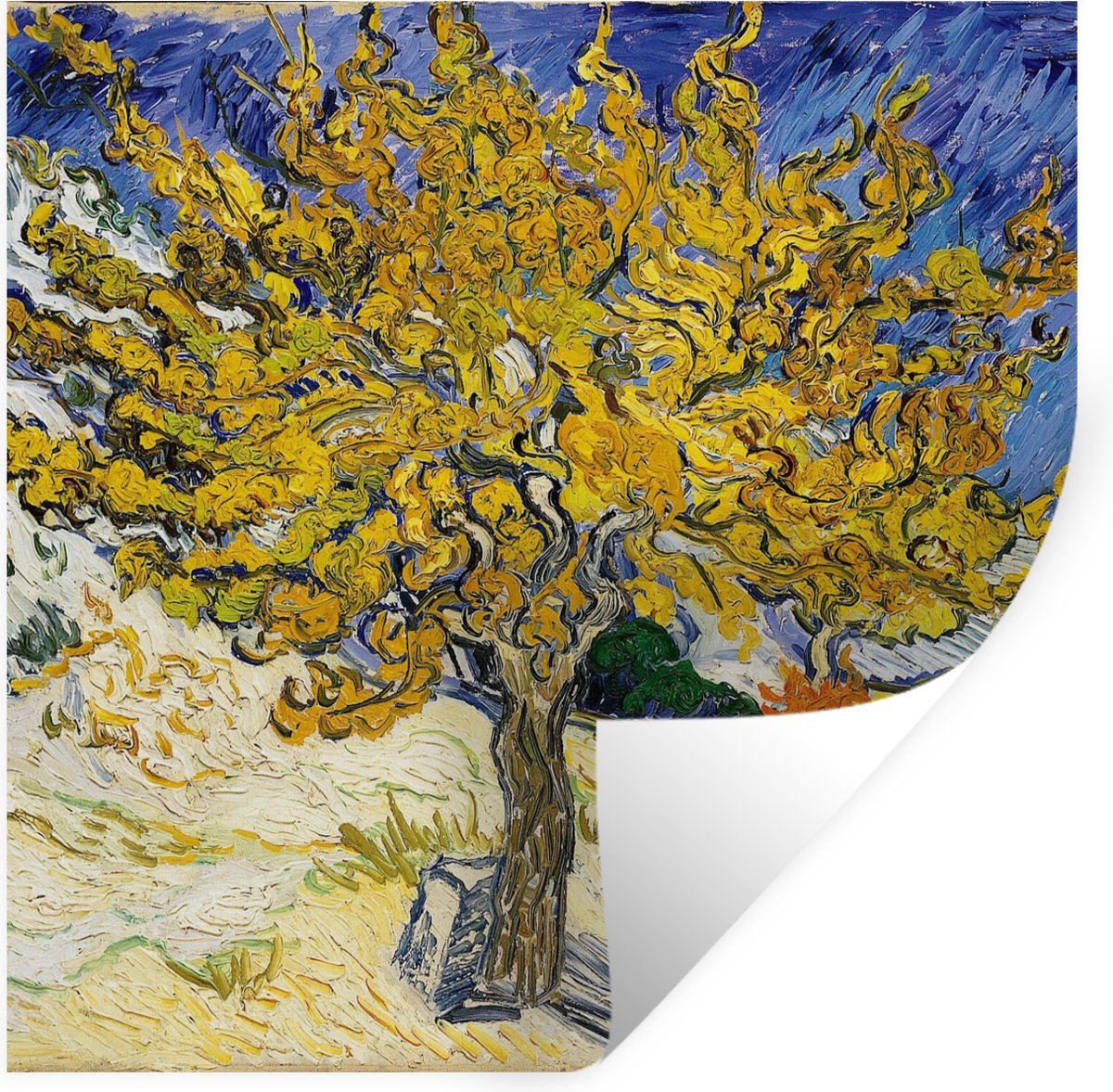 Muurstickers - Sticker Folie - Moerbeiboom - Vincent van Gogh - 30x30 cm - Plakfolie - Muu