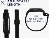 kwmobile Horlogebandjes geschikt voor Oppo Band Sport - 2 x Nylon Smartwatch bandje in zwart / blauw.