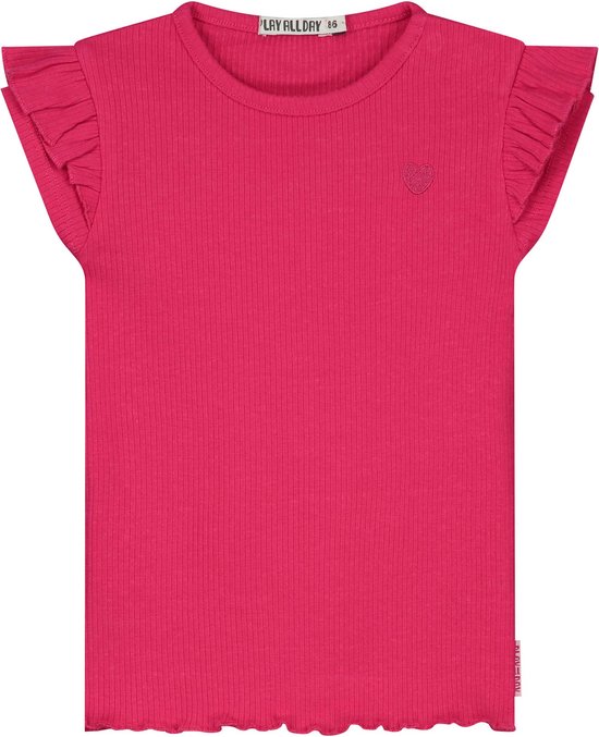 Play All Day peuter T-shirt - Meisjes - Fuchsia Red - Maat 80
