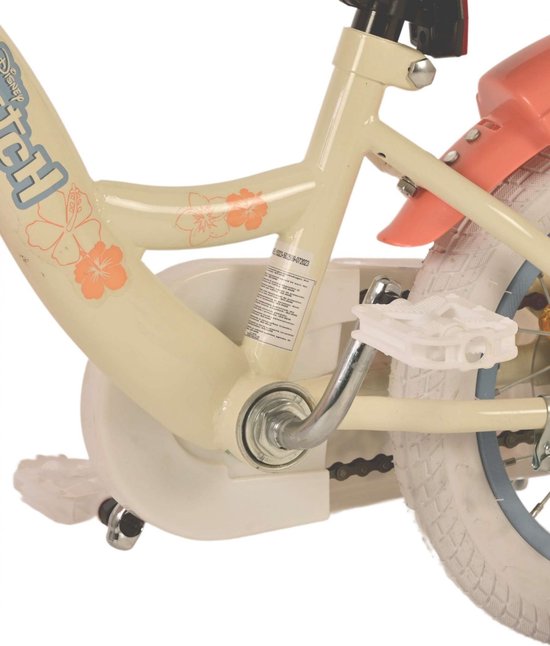 Disney Stitch Kinderfiets - Meisjes - 12 inch - Crème Koraal Blauw van Disney — afbeelding 4