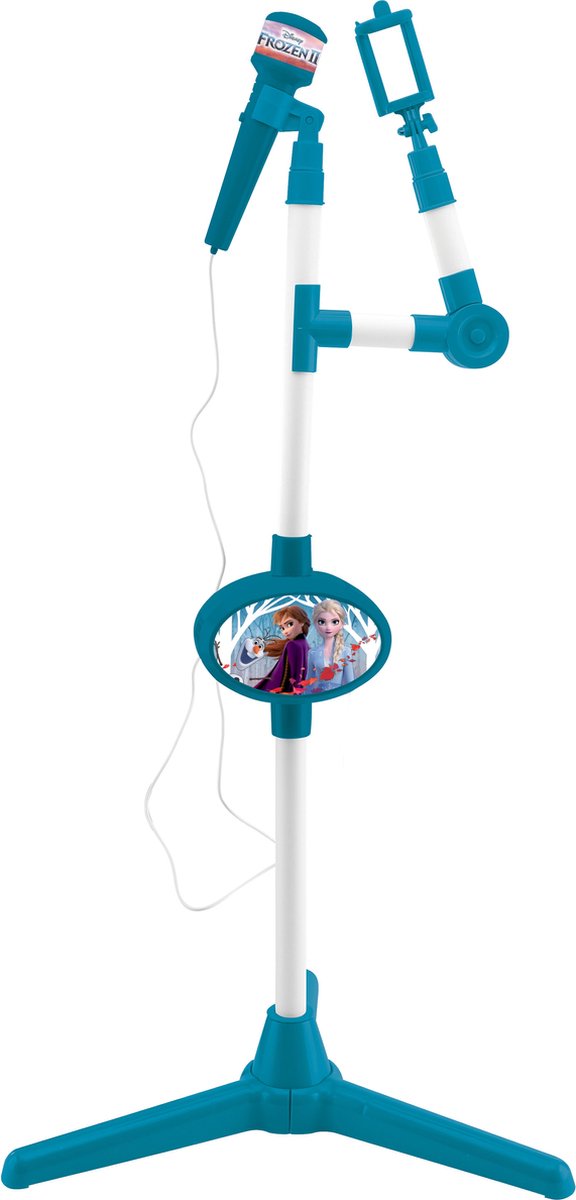Microphone sur pied lumineux Reine des Neiges