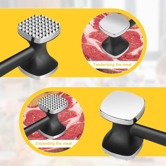 Attendrisseur à Viande 48 Lames – Acier Inoxydable, Manche Antidérapant | Pour Steak, Poulet, Porc, Bœuf - 3