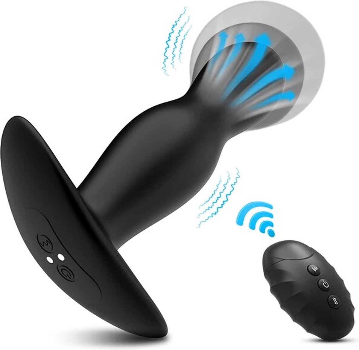 Goedkoopste Automatische vibrerende anale buttplug - Uiteinde opblaasbaar - Kralen - Draadloze afstandsbediening - Luxe anale stimulatie - 10 vibratiestanden - Prostaat massage