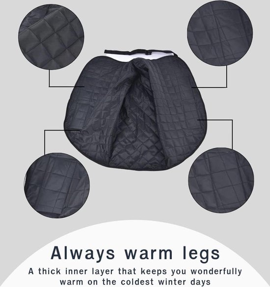 Protection Jambes Polaire Hiver Scooter - Imperméable Cordura 380D Avec Bandes Réfléchissantes
