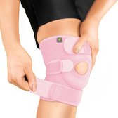 Bandage de genou Bracoo - genouillère réglable en néoprène - genou droit / gauche - ouverture du stabilisateur rotulien - rose