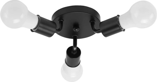 TooLight Plafondlamp APP701-3C - E27 - 20 x 8 cm - Zwart