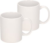 2x tasse blanche non imprimée 300 ml - tasses à café vierges