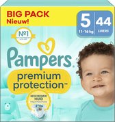 Pampers - Premium Protection - Taille 5 - Big Pack - 44 couches - 11/16 KG