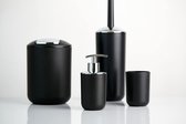 Toiletborstel in borstelhouder, breukvast, thermoplastische kunststof (TPE), 10 x 37 x 10 cm, zwart