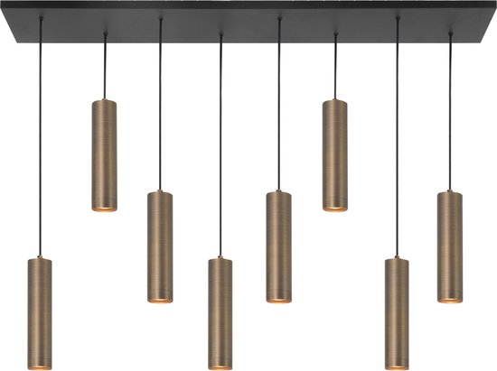 Highlight Hanglamp Perugia koker brons 8 lichts