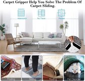 Tapijtgrijper antislipmat, 24 stuks, dubbelzijdige anti-curling tapijten, wasbaar en herbruikbaar, antislip tapijtgreep voor hardhouten vloeren, tapijten en matten