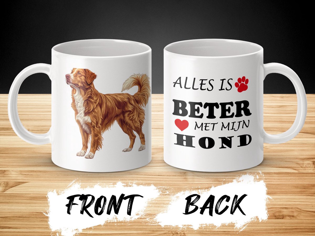 Mok Nova Scotia Duck Tolling Retriever Terrier Alles is beter met mijn hond - dog - doglover