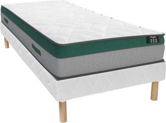 Ysmée Set bedbodem + matras met pocketveren PRESTIGE van YSMÉE - 90 x 200 cm L 200 cm x H 30 cm x D 90 cm
